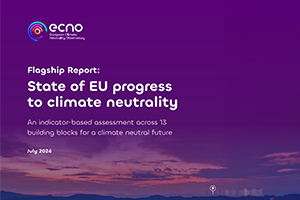 Couverture du rapport State of EU progress to climate neutrality (I4CE/Ecno)